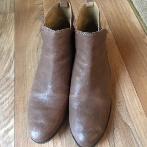 Lucky Brand Shoes - Lucky Brand Women's Bryton Leather Booties - Toffee - Size 9.5 M US / 39.5 EU